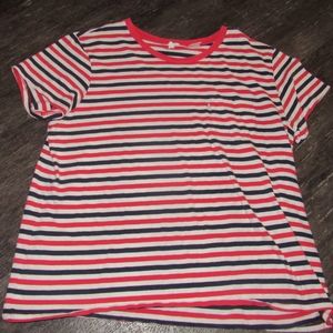 Levis womens striped pocket tshirt size XL